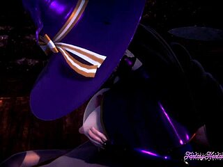 嘿，看Mona在《原神》3D色情片里被乳交和猛干！