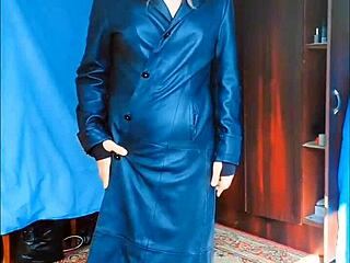 Sissy crossdresser in sexy dress gets wet and wild