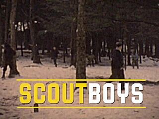 Austin and Oliver, scout twinks, sneak bareback tent sex with cum