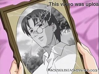 anime babe gets naked and teased with intense prodding play.