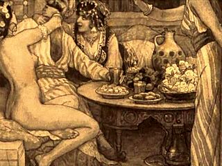 vintage erotic cartoon with steamy details