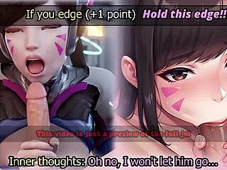 D Va's edging game in Overwatch for anime fans