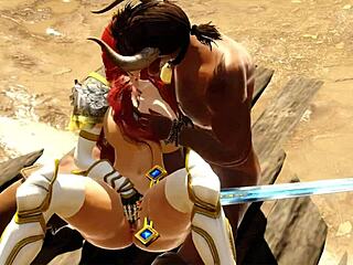 战士公主猎杀牛头怪却被他猛烈抽插