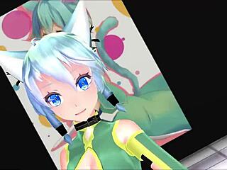 Sword Art Online: MMD animation with big-boobed cosplayers