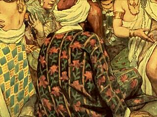 vintage erotic cartoon with steamy details