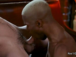 Black gay guy gives blow job and gets fucked in the ass