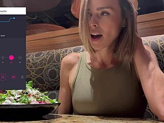 hey, cumming in public restaurant with remote vibrator!