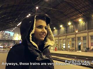 Hungarian Hottie Bangs Huge Cock Outdoors