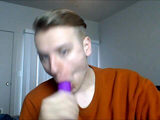 POV blowjob from a hot twink to a gay man