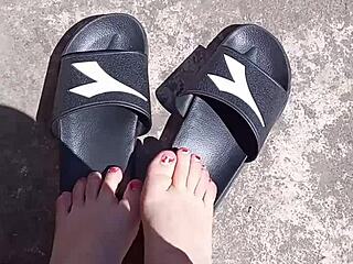 Feet Relax in Sun Before Pedicure