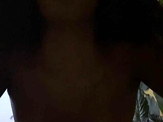 Amateur gay black's solo masturbation scene with a throat training toy