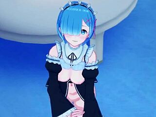 Innocent Rem Acts as Naughty Maid in Re Zero