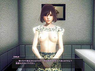 Spy and Fuck Action in 3D Cartoon Toilet Scene