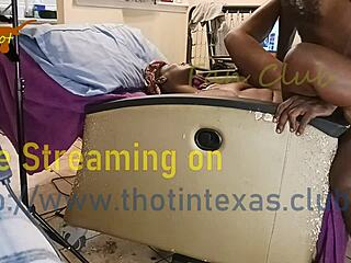 Ebony milf in Texas asks, 'Want this wet hairy pussy now?'