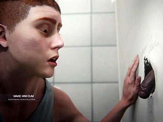 Gay soldier's hardcore bathroom scene in animated game