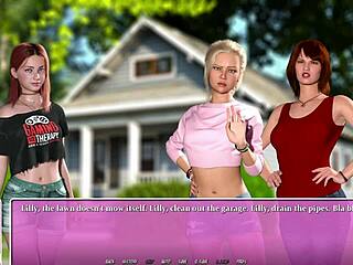 Hot blonde bestie's curves ignite summer city heatwave