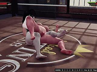 我看Draka II在裸体3D摔跤中支配Rockie II