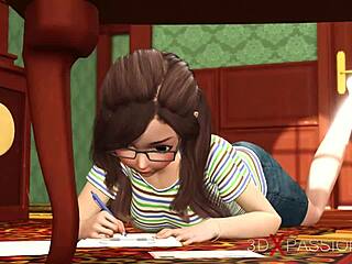 Shy nerdy girl dreams of Santa Claus pounding her for Christmas.