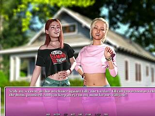 Hot blonde bestie's curves ignite summer city heatwave