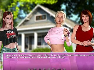Hot blonde bestie's curves ignite summer city heatwave