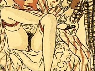 vintage erotic illustration brings back steamy old-school vibes