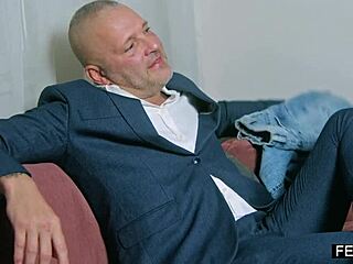 Hot blonde angelika grays rewards student with shaved pussy for good grades