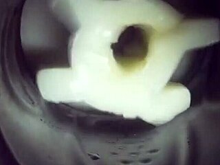 深入我的Fleshlight，粘稠内射。