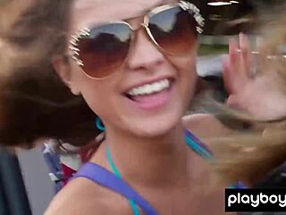 Playboy Model Chelsie Aryn Strips Nude In Desert Outdoor Setting.