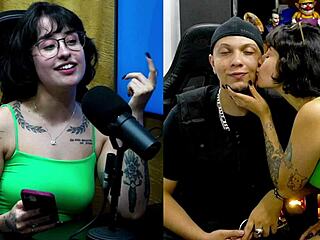 Martina oliveira CHECKS OUT Ruan's HUGE DICK and GETS HORNY watching - podcast p�pum in the shack complete on sheer - xv red