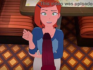 Gwen Gives a Steamy Cartoon Handjob