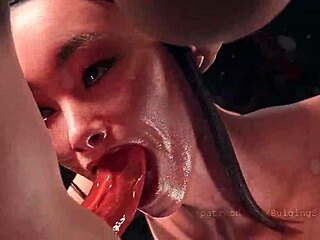 基塔娜在肿胀前辈玩法中送上杀手级口活