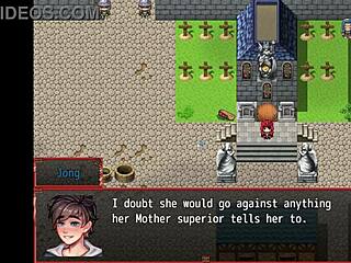 Naive nun learns to pleasure a monster cock in game