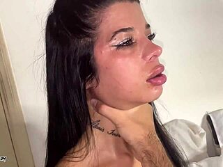 My tattooed boyfriend dominates me with rough sex and slaps
