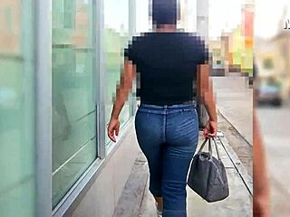 Young housewife gets caught in the act with neighbor