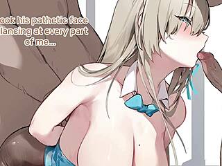 Big-boobed maid gets gangbanged in hardcore hentai joi scene