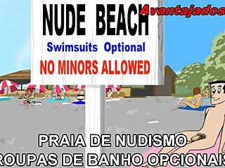 Cartoon porn with hot gay men in an orgy on the beach