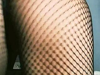 Black whore's wild exhibitionism with anal toys and more