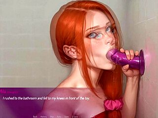 3D animated porn with big-titted redhead taking it deep