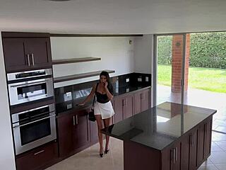 fucking my real estate client while fiancée checks kitchen upstairs