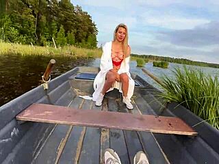 Funny Outdoor Sex On The Lake In A Boat