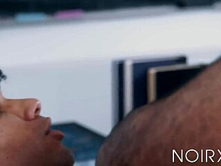 ebony dudes adrian hart and tony genius kiss passionately before bareback missionary