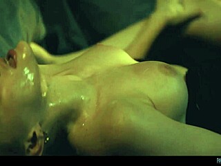 Lexi Lore and Melody Marks in erotic scene with a mysterious creature