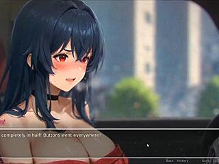 horny girlfriend rips his shirt off in the game