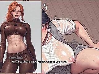 stepmom deepthroats in front of roommate