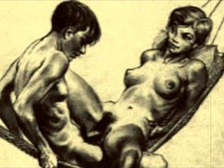 vintage erotic drawings with a retro twist!