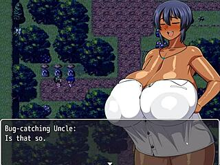 Tanned Girl Natsuki Feels Intense Pleasure In Hentai Game Ep 12 As He Masturbates His Huge BBC Outside