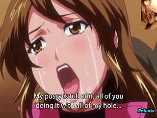 Stepbrother's uncut hentai sessions end in deepthroat and cumshot