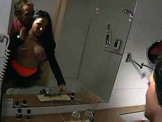 Hot German stunner strips for hardcore European action