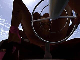 black man fucks black woman with big cock oral and cumshot at drive-in theater in cartoon