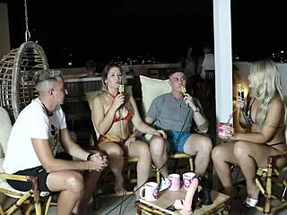 Wild Fetish Night with Elo Cardone and Victor Mustang in Red Lingerie